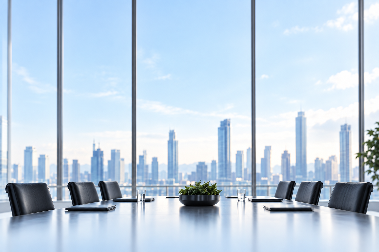 A bright boardroom ready for new perspectives